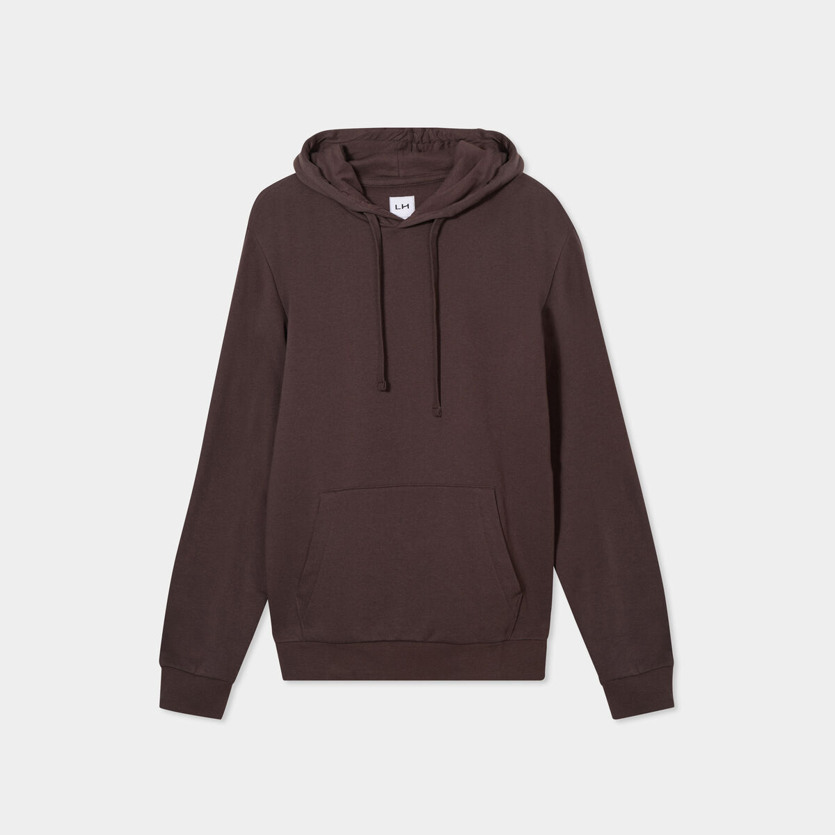 Sweat molleton à capuche hoodie marron foncé homme