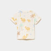 T-shirt avec manches courtes coton creme b&eacute;b&eacute; gar&ccedil;on