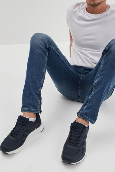Baskets running à lacets Creeks bleu marine homme