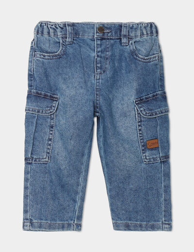 Jeans poches à rabat Creeks denim stone bébé garçon