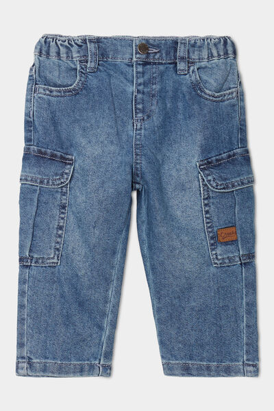 Jeans poches &agrave; rabat Creeks denim stone b&eacute;b&eacute; gar&ccedil;on