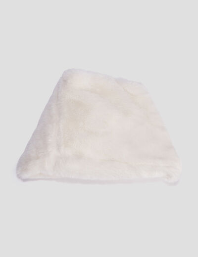 Snood fausse fourrure ivoire fille