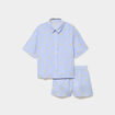 Ensemble pyjama short et chemise ecru femme