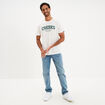 T-shirt droit manches courtes coton blanc homme