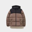 Doudoune d&eacute;perlante &agrave; capuche amovible taupe homme