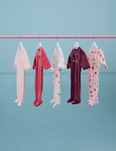 Pyjama dors-bien effet polaire ecru bébé fille