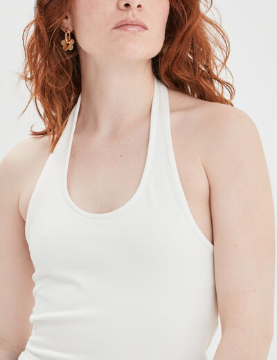 Débardeur cropped dos nu Creeks blanc femme