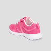 Baskets running à scratchs rose fille