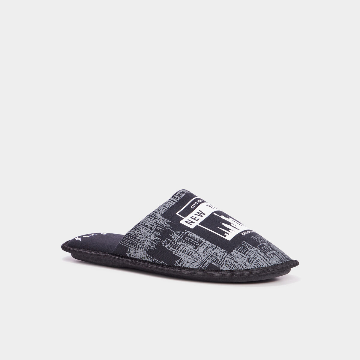 Chaussons mules noir homme