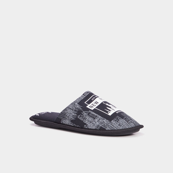 Chaussons mules noir homme