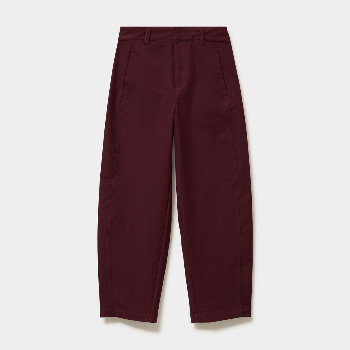 Pantalon ballon taille haute violet fonc&eacute; femme