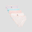 Lot 5 culottes coton taille élastiquée rose fille