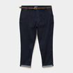 Jean chino cigarette avec ceinture denim brut femme grande taille