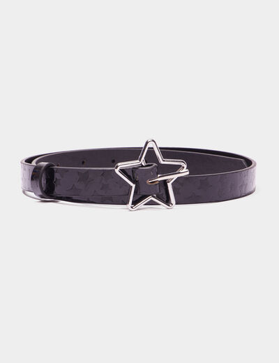Ceinture avec boucle étoile noir mixte