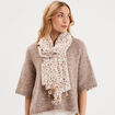 Foulard motif panth&egrave;re ivoire femme