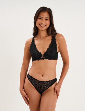 Soutien-gorge foulard dentelle noir femme