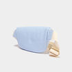 Sac banane bandouli&egrave;re en toile canvas bleu gris femme
