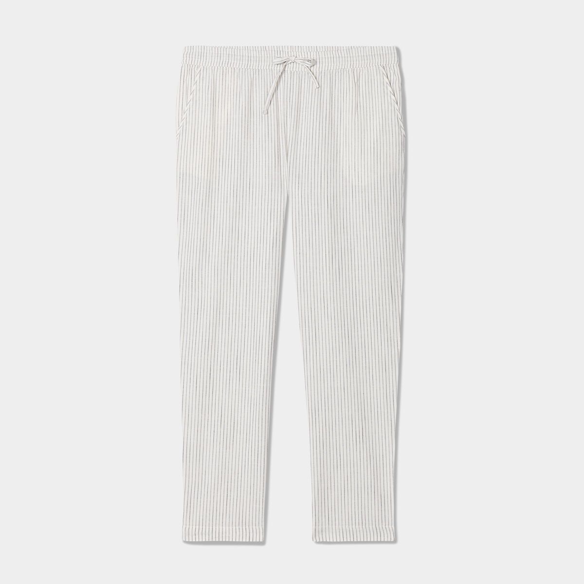 Pantalon droit 7/8ème coton ecru femme