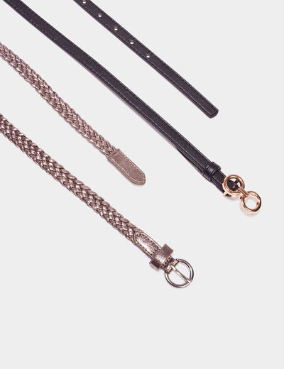 Lot 2 ceintures multicolore femme