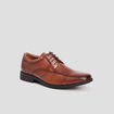 Derbies à lacets à bout carré marron homme
