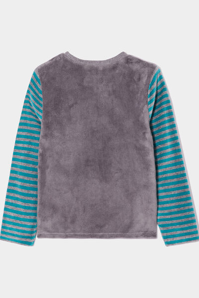 Ensemble pyjama pantalon pilou vert émeraude garçon