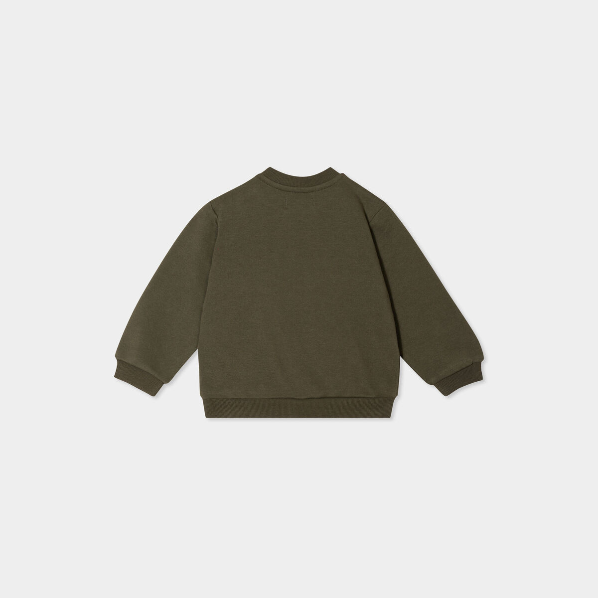 Sweat avec poche manches longues vert kaki bébé garçon