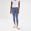 Legging 7/8ème taille élastiquée bleu gris femme