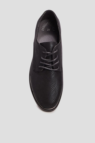 Derbies à lacets noir femme