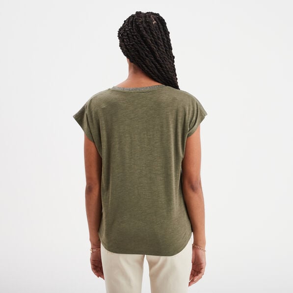 t shirt manches courtes 1 poche liberto vert kaki femme T-shirt manches courtes 1 poche Liberto vert kaki femme