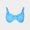 Haut de maillot de bain avec fronces bleu femme grande taille