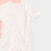 Lot 2 combishorts coton manches courtes ecru b&eacute;b&eacute;