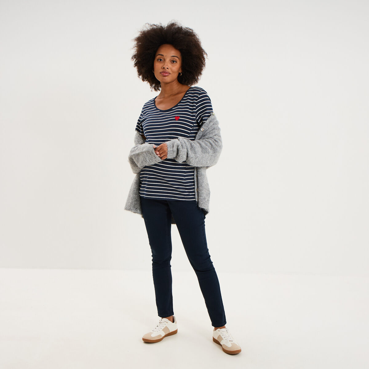T-shirt allaitement manches courtes blanc femme maternit&eacute;
