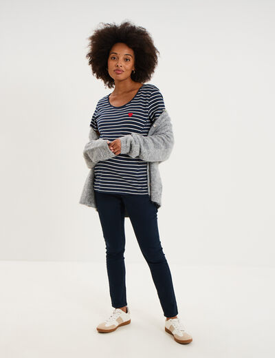 T-shirt allaitement manches courtes blanc femme maternit&eacute;