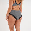 Shorty microfibre empi&egrave;cements dentelle noir femme grande taille