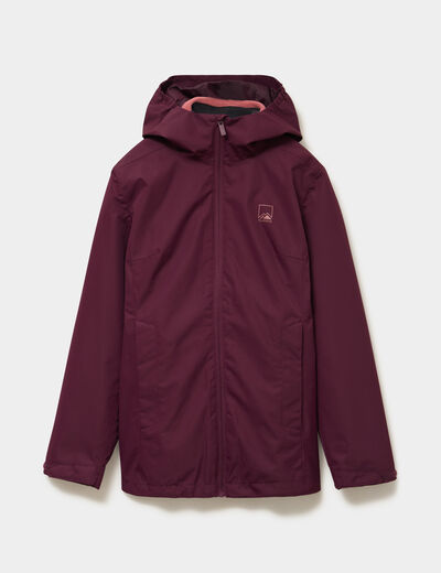 Parka 3-en-1 chaude et imperm&eacute;able prune femme
