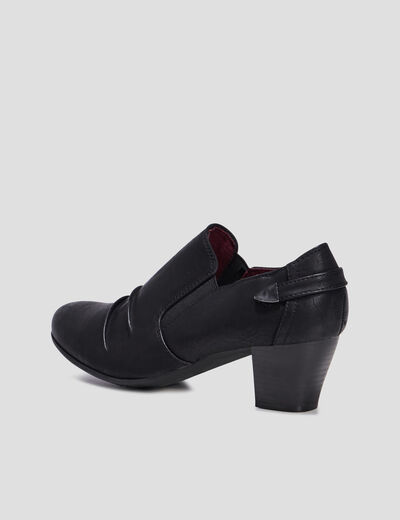 Escarpins à talon carré noir femme