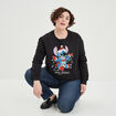 Sweat de Noël col rond Stitch noir femme grande taille
