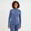 Veste de sport ajust&eacute;e avec fermeture bleu fonc&eacute; femme