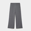 Pantalon de pyjama droit c&ocirc;tel&eacute; gris fonc&eacute; femme