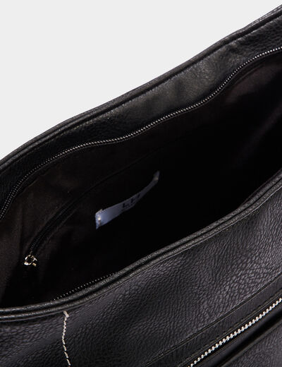 Sac en bandoulière avec pampille noir femme