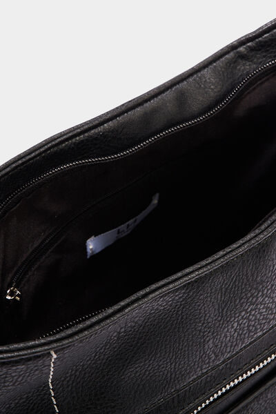 Sac en bandouli&egrave;re avec pampille noir femme