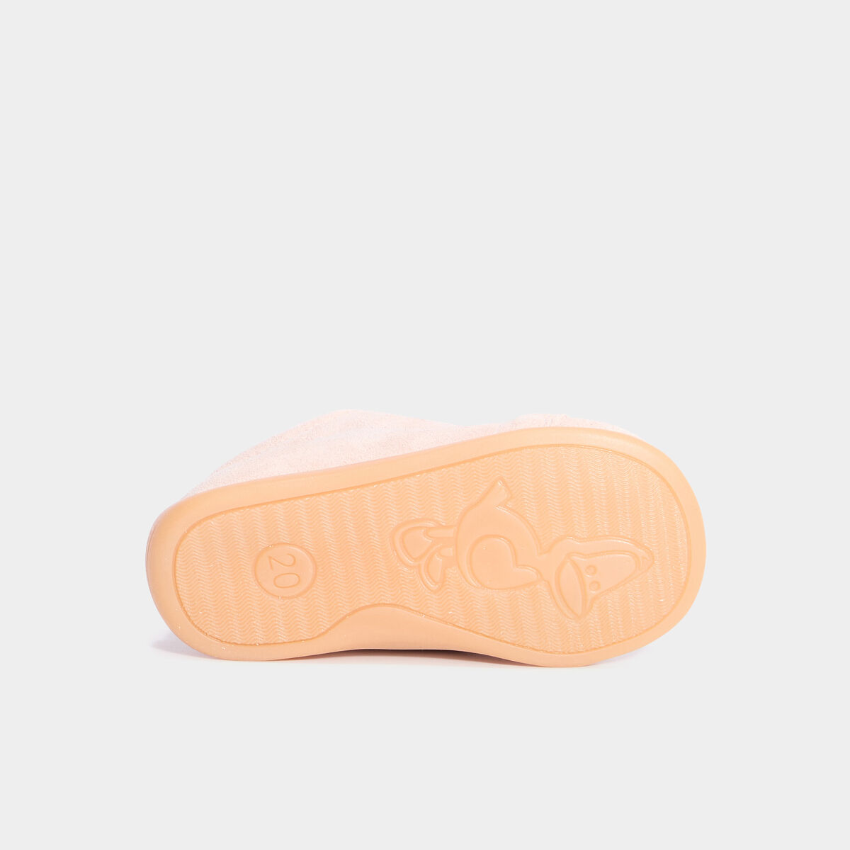 Bottillons effet suédine en cuir rose bébé fille