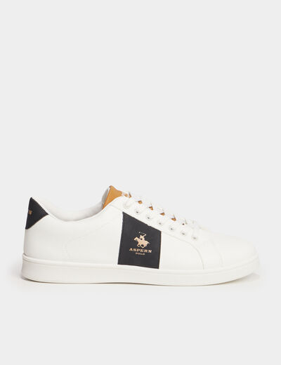 Tennis basses à lacets Aspern Polo blanc homme