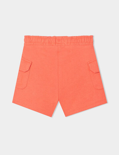 Short avec poches côtés rouge corail bébé garçon