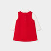 Ensemble 2 pi&egrave;ces robe et sous pull No&euml;l rouge b&eacute;b&eacute; fille