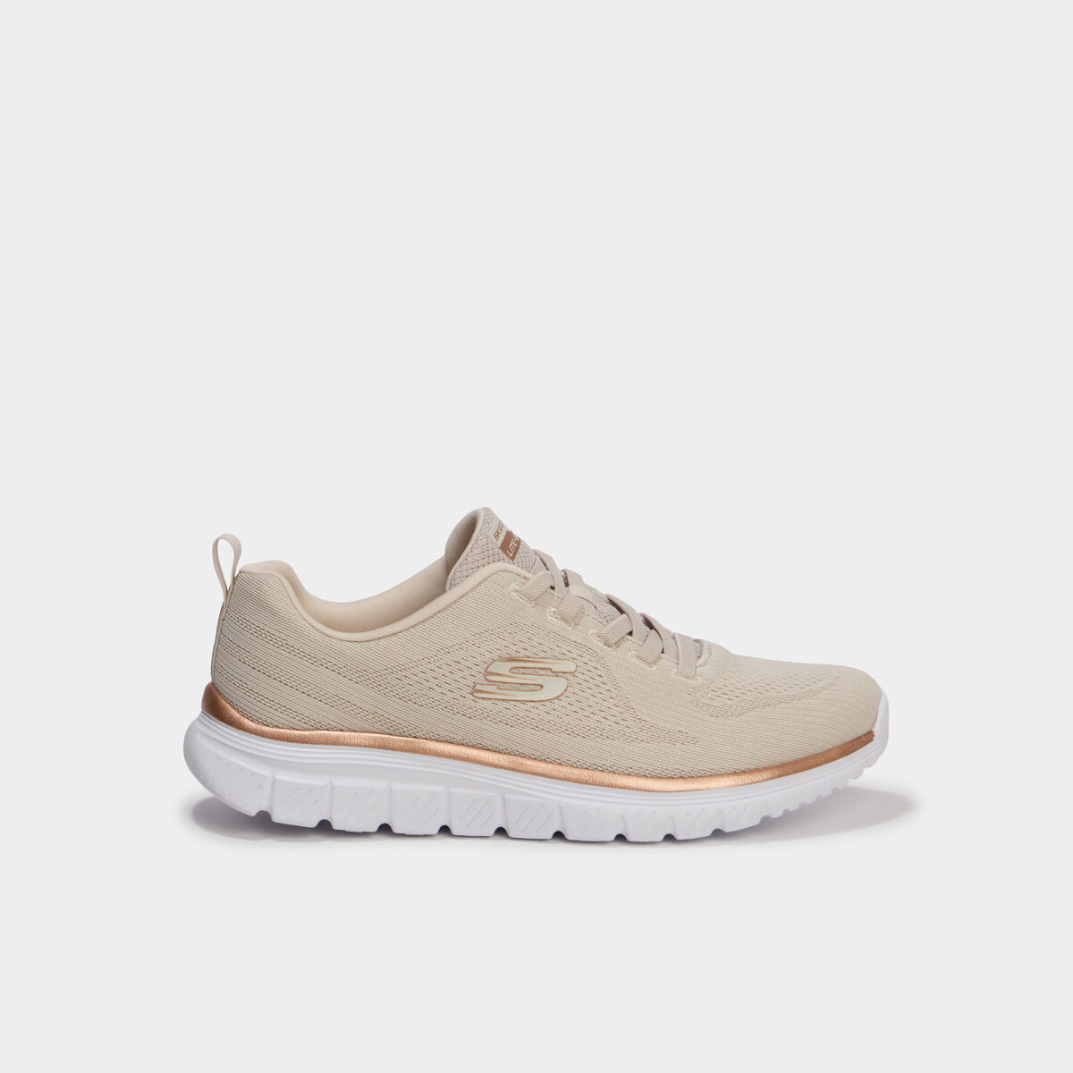 Baskets running Skechers Graceful blanc femme