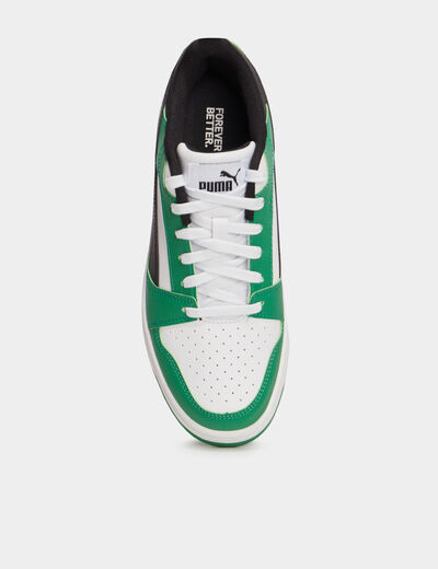 Tennis basses à lacets Puma Rebound vert garçon