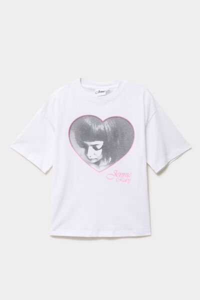 T-shirt relax coton Jennie Ruby blanc fille