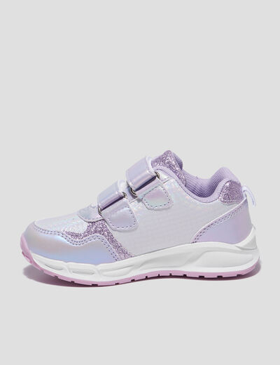 Baskets running lumineuses Frozen violet fille