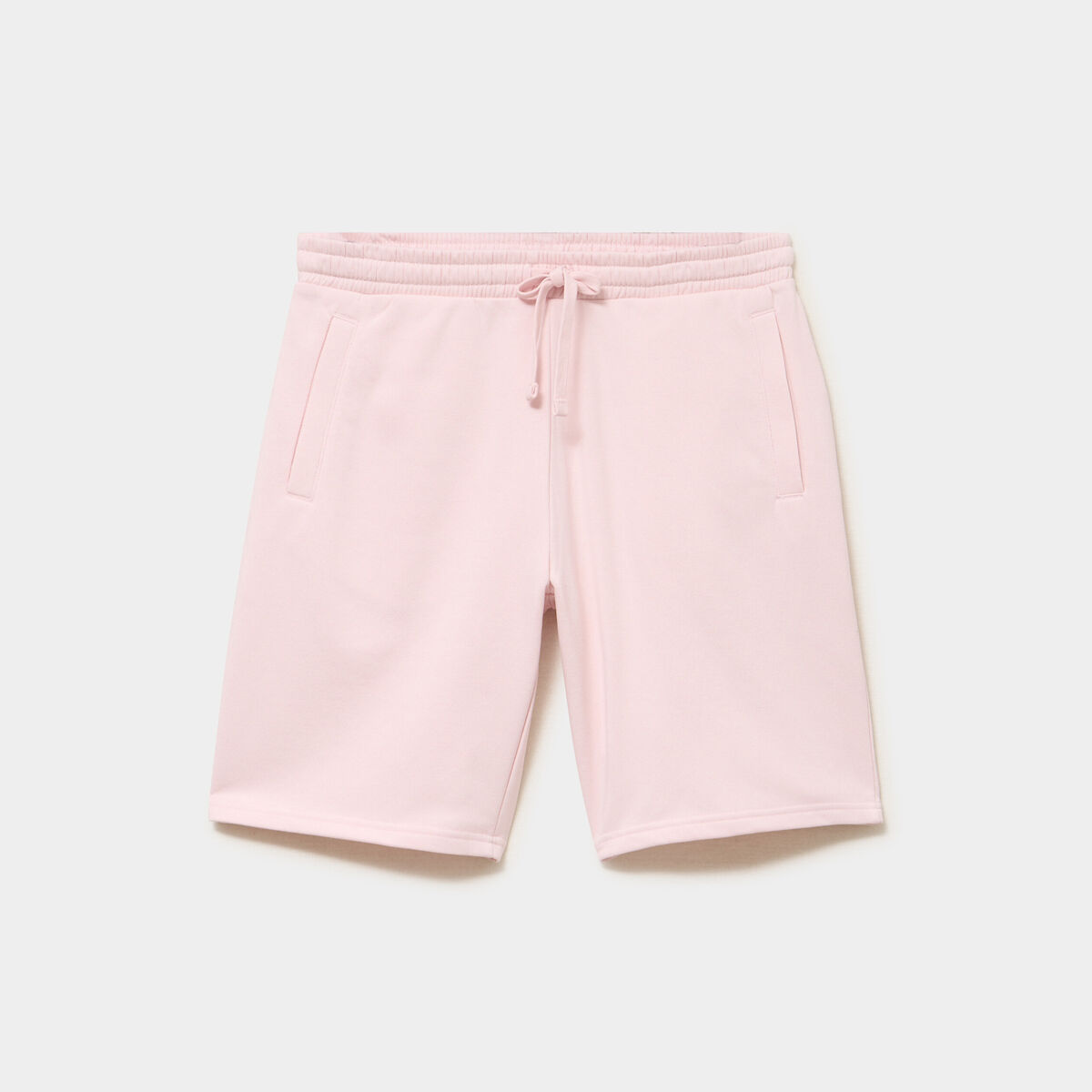 Short jogging molleton droit rose pastel homme